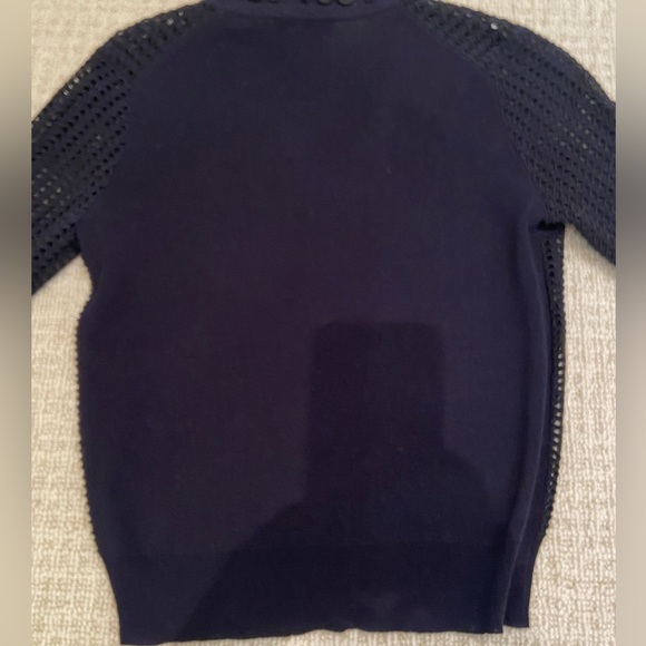 3.1 Phillip Lim Cardigan Sweater, navy with black detail, size XS - Picture 3 of 4